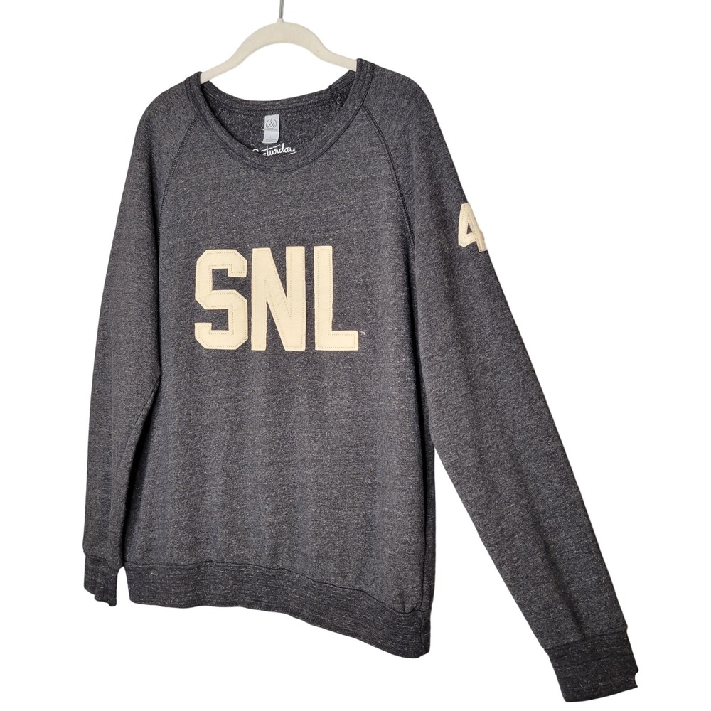SNL‎ Sweatshirt Womens Size L Gray Saturday Night Live TV Season 44 2019 Merch